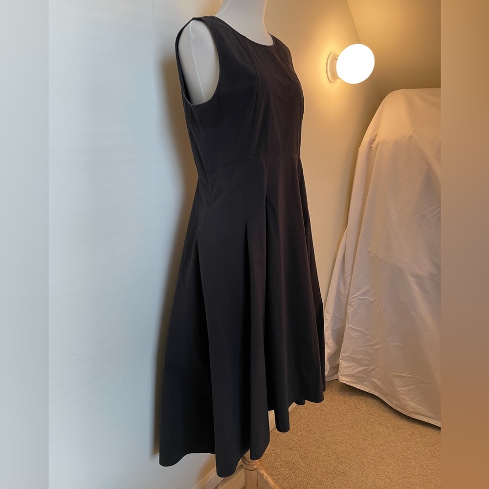 COS tiered hem black dress